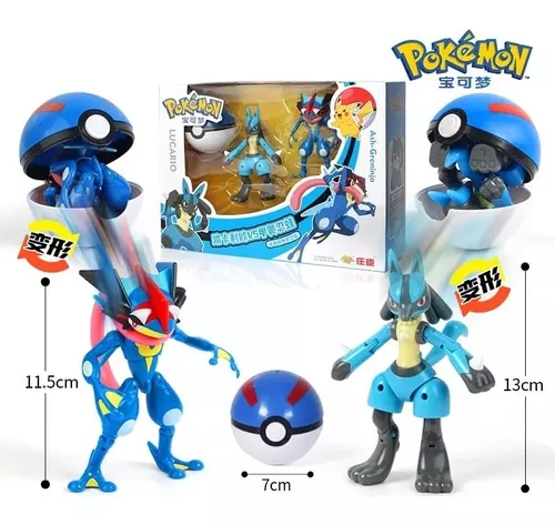 Brinquedo Pokemon Lucario Articulado Pokebola Tamanho Real