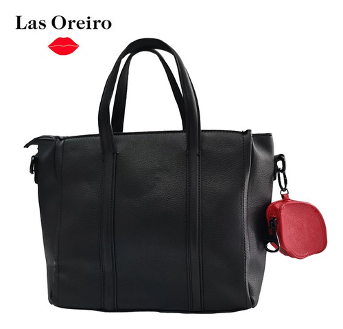 Cartera De Mujer Las Oreiro Original Modo Bandolera Tote Bag Eco Cuero + Monedero De Regalo