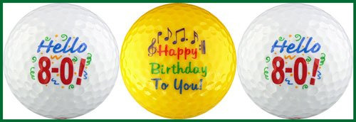 Hola Eighty Cumpleaño Pelota Golf Set Regalo