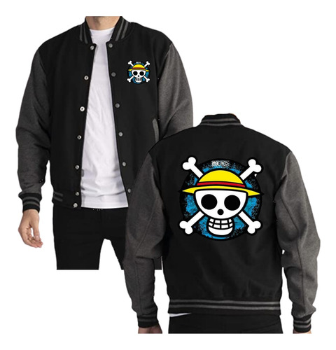 Beisbolera Chaqueta Bandera Pirata One Piece