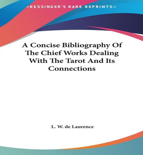 Libro A Concise Bibliography Of The Chief Works Dealing W...