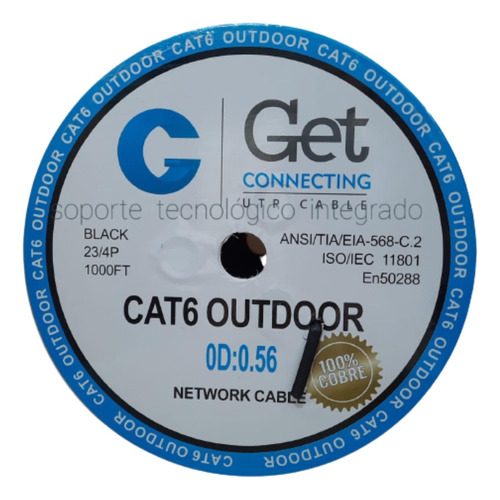 Cable Utp Cat 6 Exterior Cobre 305 Metros