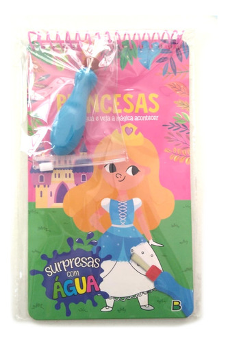 Livro Infantil Para Colorir Com Água  Aqua Book Princesas