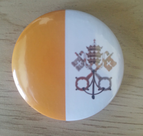 10 Bottons Broches Bandeira Do Vaticano 4,5cm Colorido Bandeira Do Vaticano