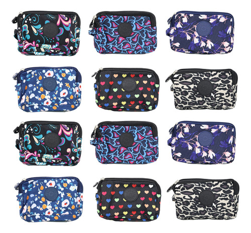 12 Cosmetiquera Docena Cartera Multiuso Mayoreo Surtido Kipling