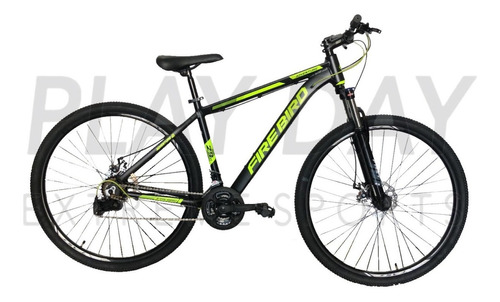 Mountain bike Fire Bird Outback  2022 R29 M 21v frenos de disco mecánico color negro/amarillo  