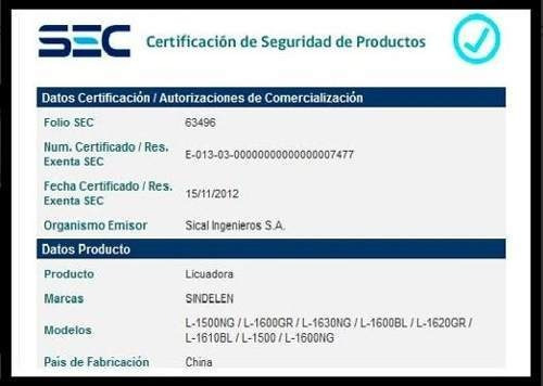 Imagen 6 de 8 de Licuadora Jarro Vidrio 1.5 L-1620 Gris Sindelen - Iken