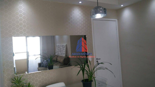 Apartamento Com 2 Dormitórios À Venda, 59 M² Por R$ 179.000 - Residencial Spazio Acrópolis - Vila Belvedere - Americana/sp - Ap0884