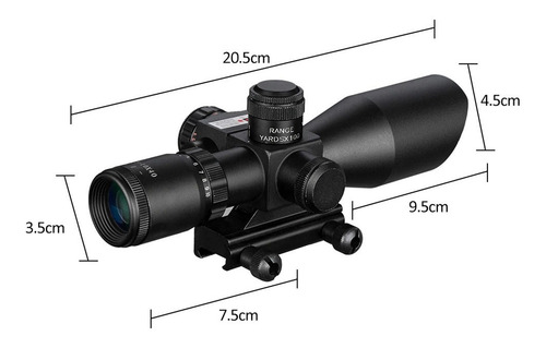 Imagem 2 de 5 de Luneta Profissional Com Laser 2.5-10x40 Zoom 10x Espingarda