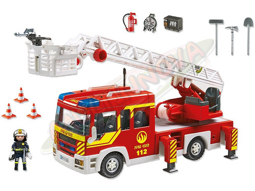 Playmobil 5362 Camión De Bomberos Escalera Luces Y Sonido