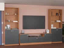 Comprar Combo Rack Tv + 2 Bibliotecas Modular Living Mesa Tv Moderno