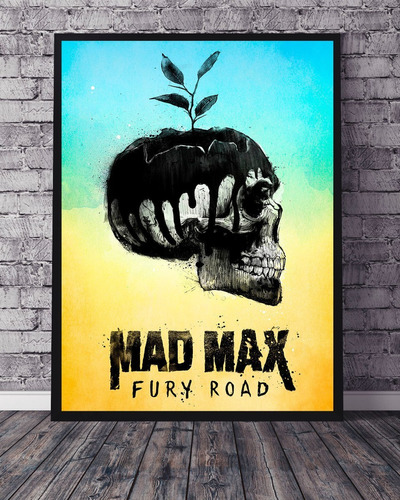 Cuadro Marco Negro 33x48 Mad Max Fury Road Ilustracion Fan