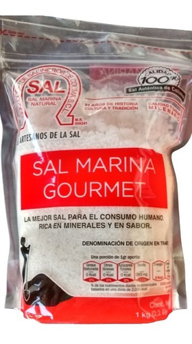 Sal Marina Gourmet 10 Kg (10x1) Natural De Cuyutlán, Colima