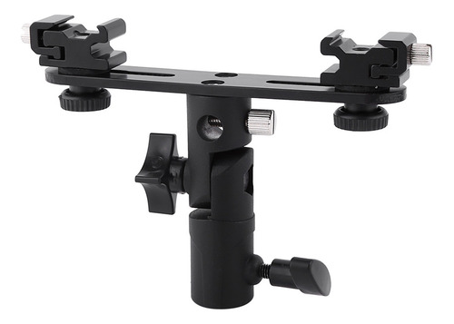 Soporte Doble Para Zapatos Hot Shoe, Negro, Doble Flash