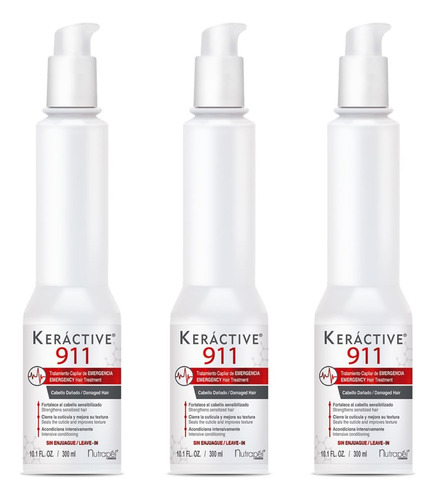 3 Keractive 911 Tratamiento Capilar Emergencia Sin Enjuague