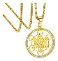Comprar Collar Para Hombre Mujer Con Dije Metatron Geometría Sagrada