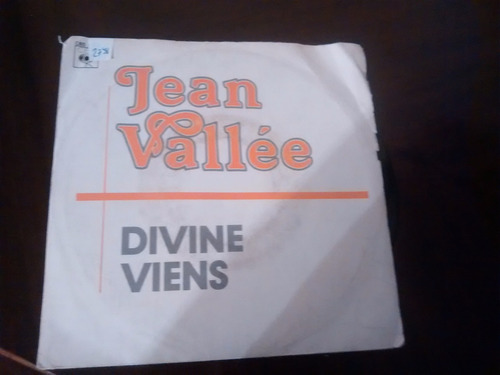 Vinilo Single De Jean Vallee -divine ( K79