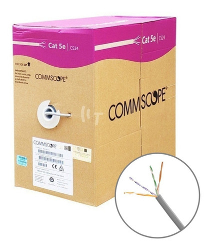 Cable Utp Cat5e Amp Commscope 100% Cobre 305m Interior
