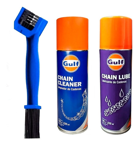 Kit Limpiador Lubricante Cepillo Cadena Moto Bici Ryd