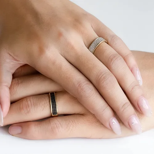 Argollas de matrimonio negras sale