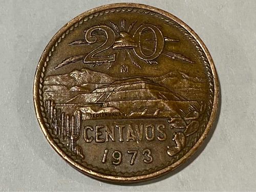 Moneda 20 Centavos 1973 Mula Exótica