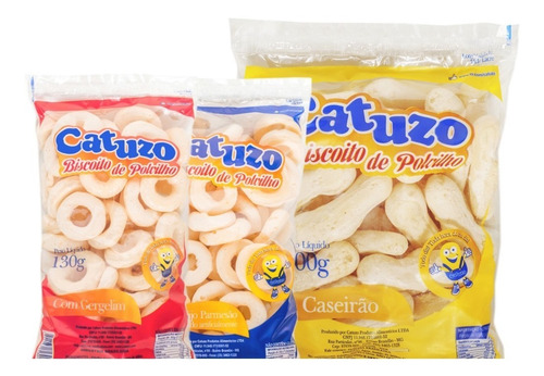 Imagem 1 de 5 de Kit Biscoito De Polvilho Sabores Catuzo - Cx/14 Un