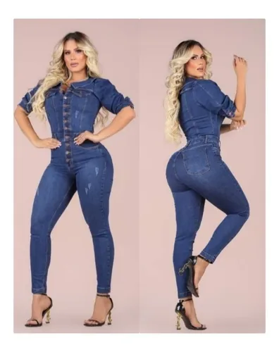 Macac o Jeans Feminino Manga 3 4 Longa Inverno Luxo In dito