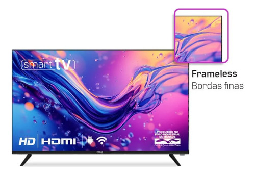 Smart Tv Hq 32 Hd Tela Infinita Sistema Android Hqs32nkhm