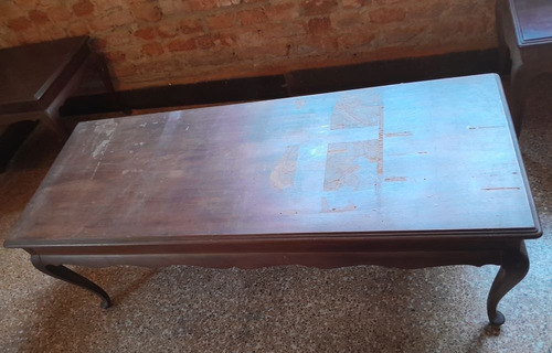 Mesa De Centro O Auxiliar De Madera - Mueble - Vintage 