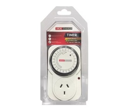 Imagen 3 de 3 de Temporizador Timer Mecanico Enchufable 2300w 10a Akai Energy