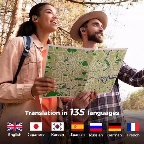 Auriculares Traductor Instantáneo Con Ia - 114 Idiomas En Tiempo Real, Compatible Ios/android, Ideal Para Viajeros Y Negocios