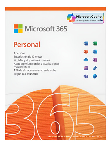 Microsoft Office 365 - 1 Usuario 5 Dispositivos - 15 Meses
