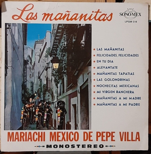 Disco Lp Mariachi México De Pepe Villa Mañanitas #5797