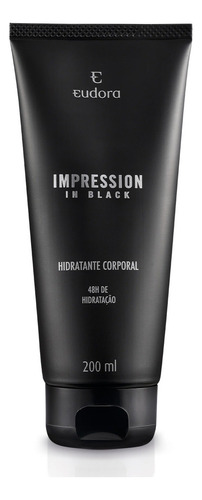Hidratante Corporal Masculino Eudora Impression Black 200ml 
