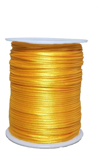 Rabo De Rato Cordão Cetim 1mm Diversas Cores - 100mts Cor Amarelo