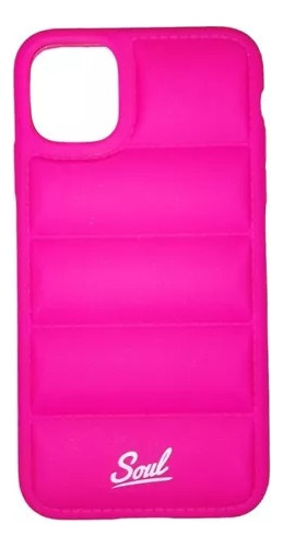 Funda Protectora Soul Puffer Flexible Para iPhone 13 Fucsia