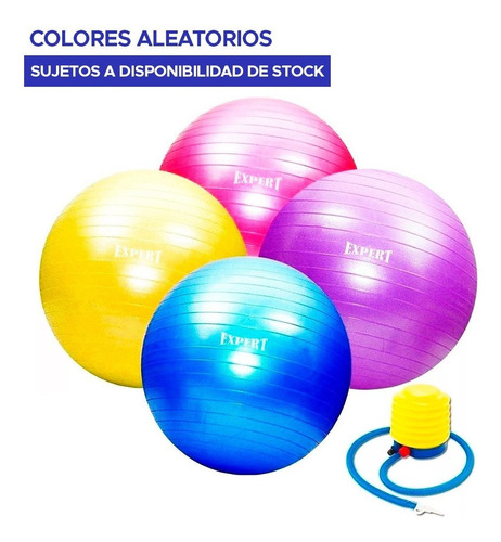 Imagen 3 de 8 de Pelota De Pilates 85cm Texturada Yoga Gym + Inflador! El Rey