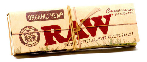 Papel Para Armar Raw Connoisseur Sedas Organic 1/4 + Tips