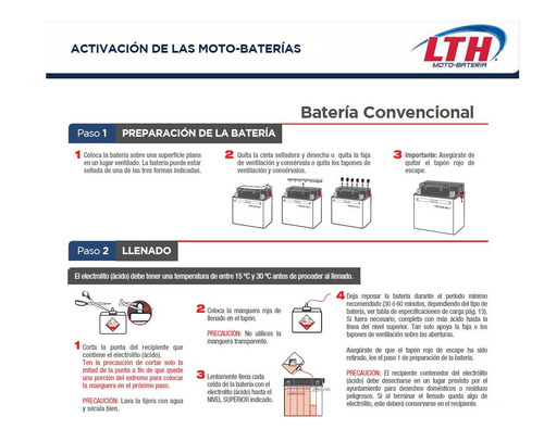 Imagen 3 de 9 de Batería Lth Moto Kawasaki Zx600 Ninja 1991 600cc