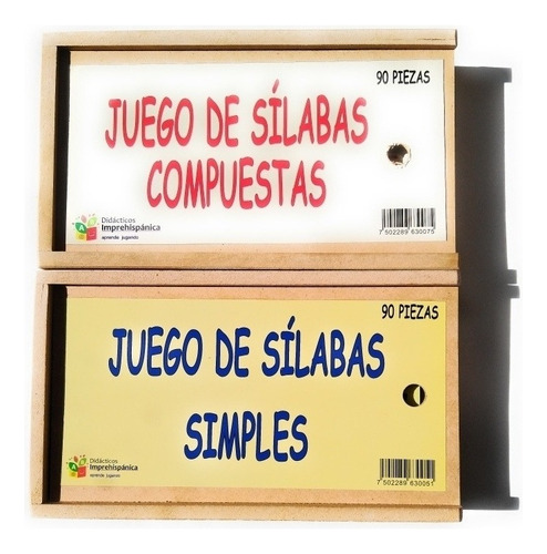 Kit De 2 Juegos De Sílabas Simples Y Compuestas C/90 Piezas