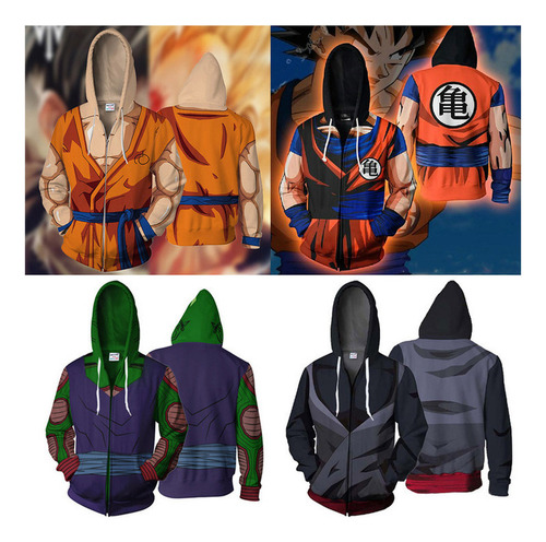 Sudadera Con Cremallera Dragon Ball Cosplay Para Jóvenes