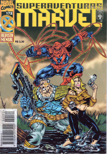 Superaventuras Marvel N° 172 - 84 Páginas Em Português - Editora Abril - Formato 13,5 X 19 - Capa Mole - 1996 - Bonellihq Cx04 Mai24