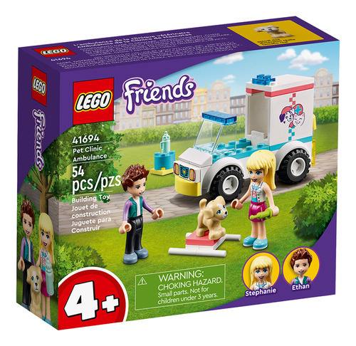 Lego Friends Ambulancia Clínica De Mascotas 54 Piezas 41694 