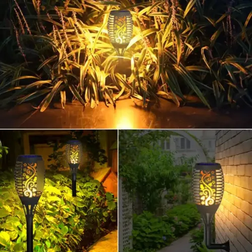 Estaca Solar Efecto Llama Para Exterior Jardin Patio
