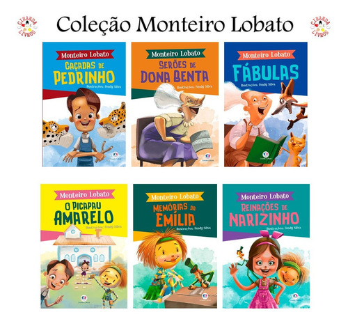 Coleção Monteiro Lobato - Kit Com 6 Livros