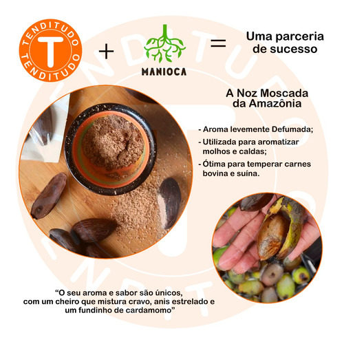 Semente Puxuri Manioca 15g Noz Moscada Da Amazônia