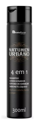 Shampoo 4 Em 1 P/ Cabelos Pele Barba 300ml Multifuncional