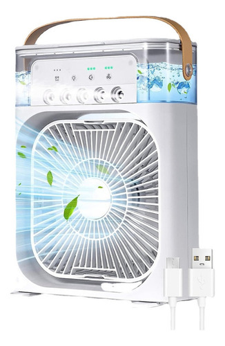 Ventilador Portátil 3 Em 1 Umidificador Portátil Com 8 Leds
