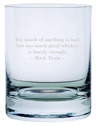 Mark Twain Quote Grabado 11oz Stolzle New York Crystal Rocks