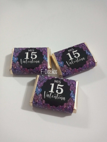 Souvenir 50 Chocolates Personalizados Cumpleaños 15 15 Años